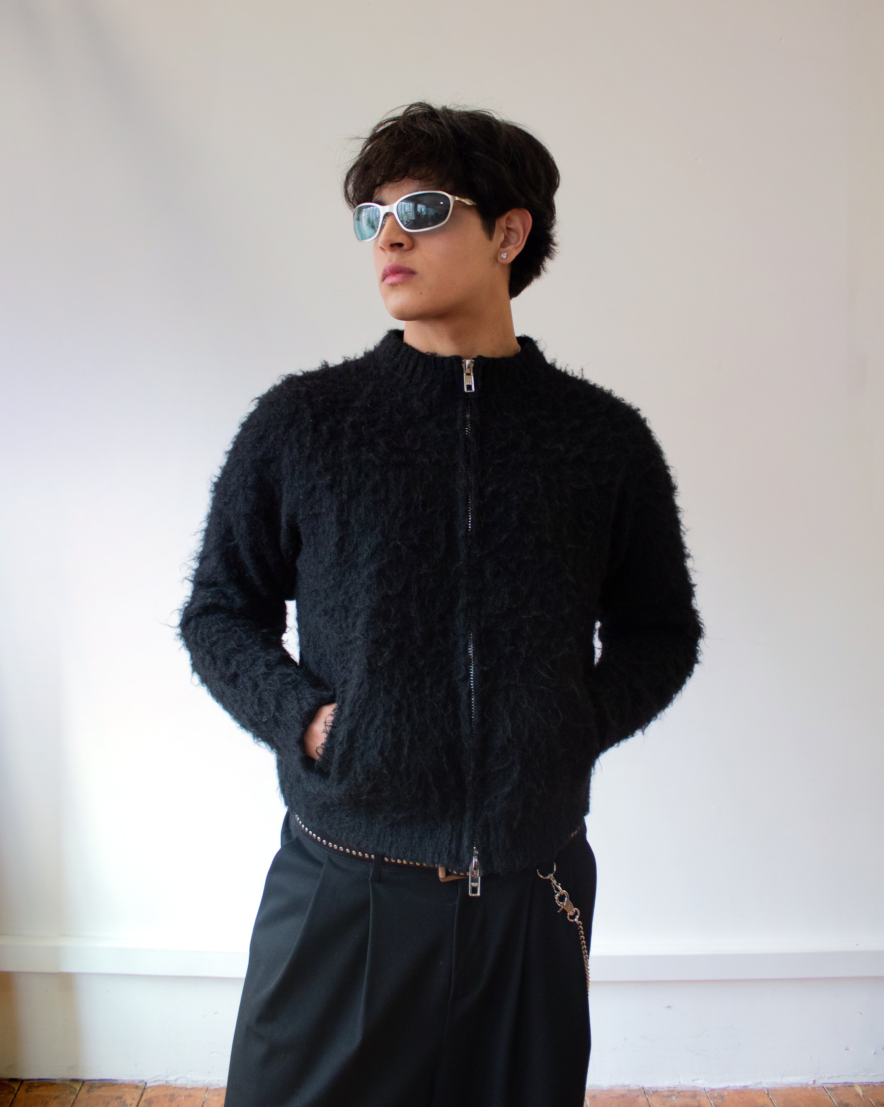 MOHAIR ZIP JACKET